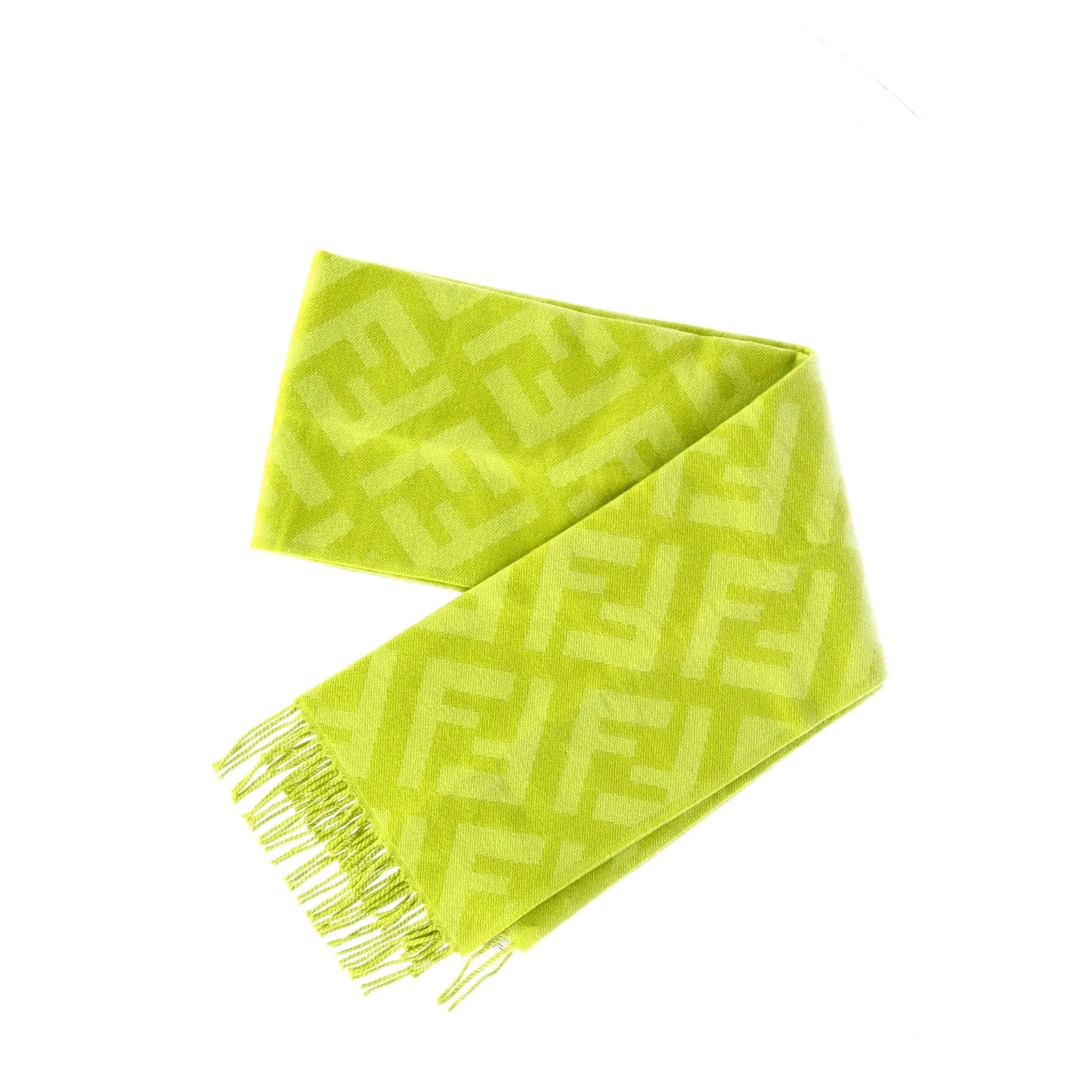 Fendi FF Scarf in Green Cashmere