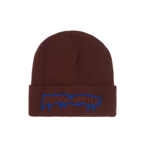 fucking awesome running cuff beanie (brown)