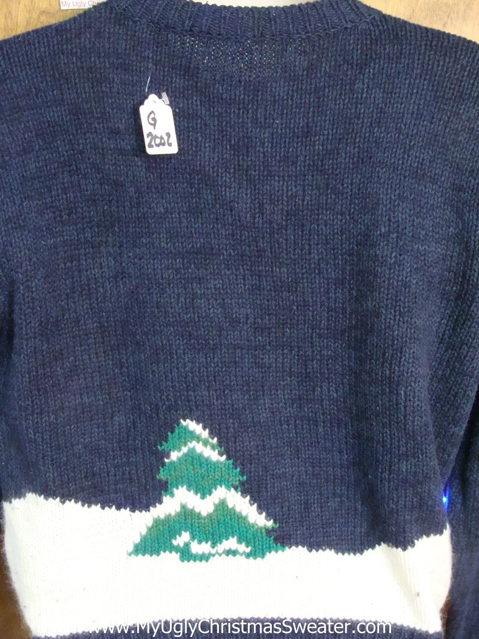 Fun 2sided Snowman Themed Light Up Ugly Xmas Sweater