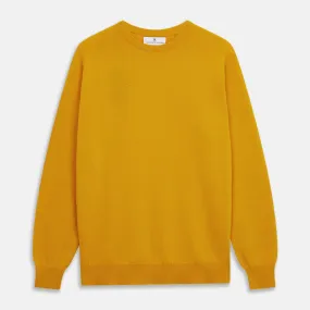 Gold Glenn Cashmere Crew Neck Jumper