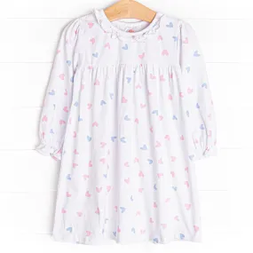 Handful of Hearts Dress, White