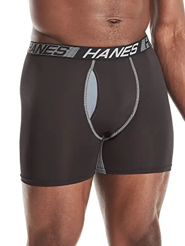 Hanes Men's Moisture-Wicking Cooling Boxer Briefs