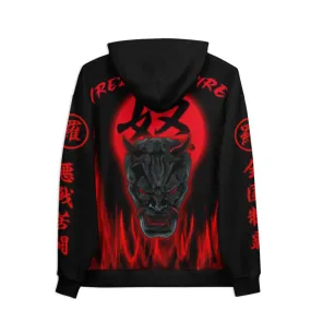 Hannya Raging Sun Pullover Hoodie
