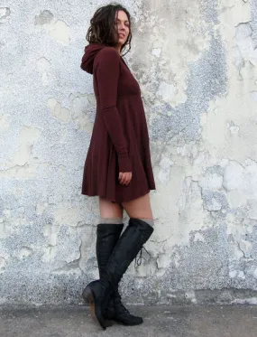 Hooded Eclipse Wanderer Short Dress