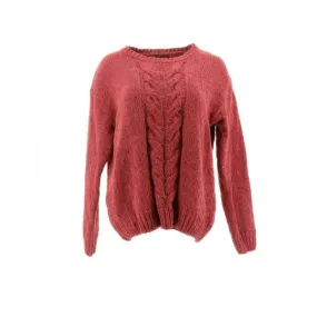 I.B. Diffusion Women's Marled Chenille Pullover Sweater Red