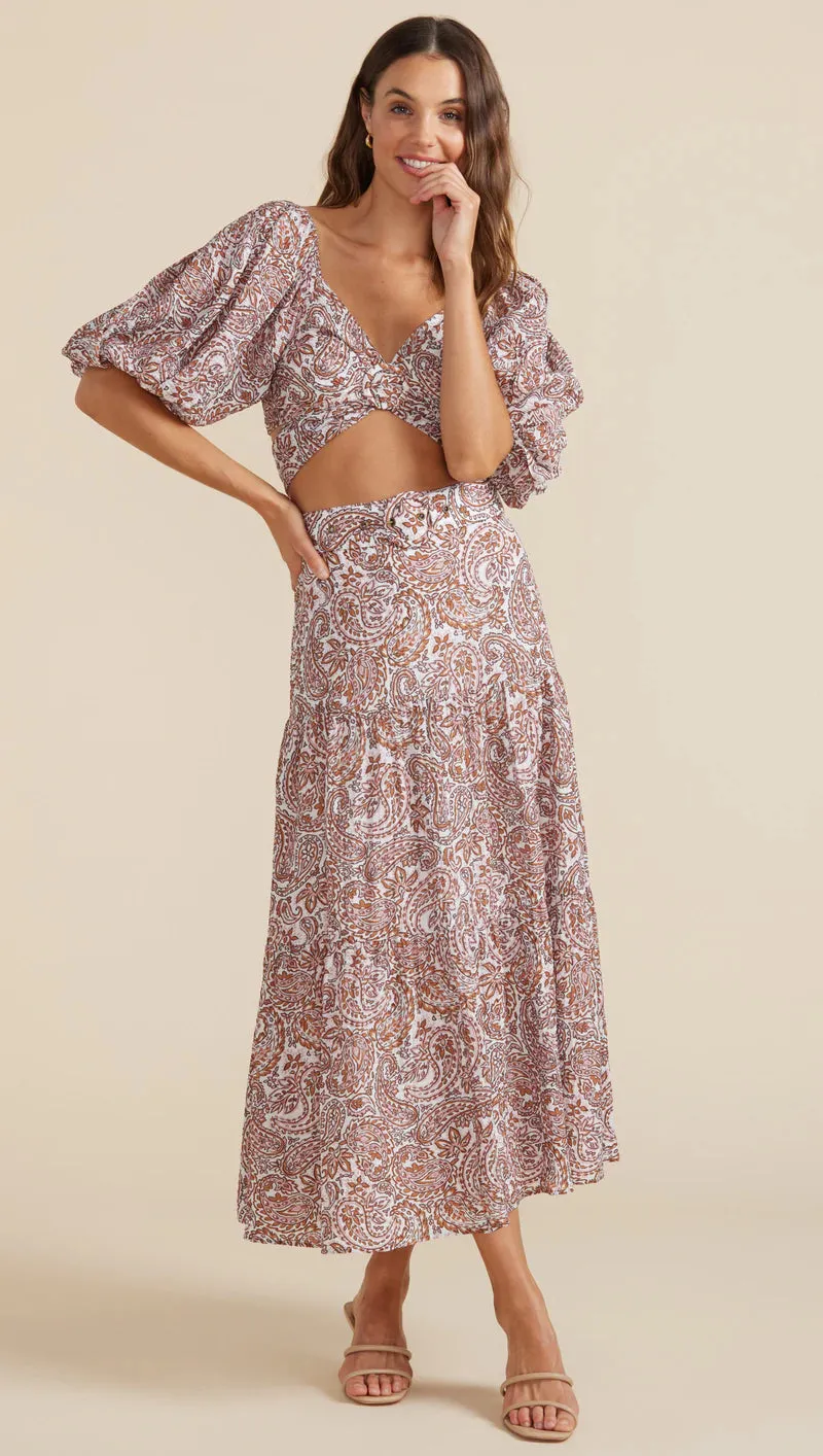 Jedda Crop Blouse - Paisley