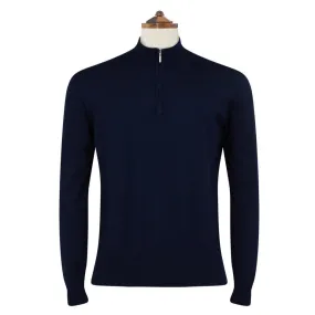Kayden Navy Half Zip Long Sleeve Pullover