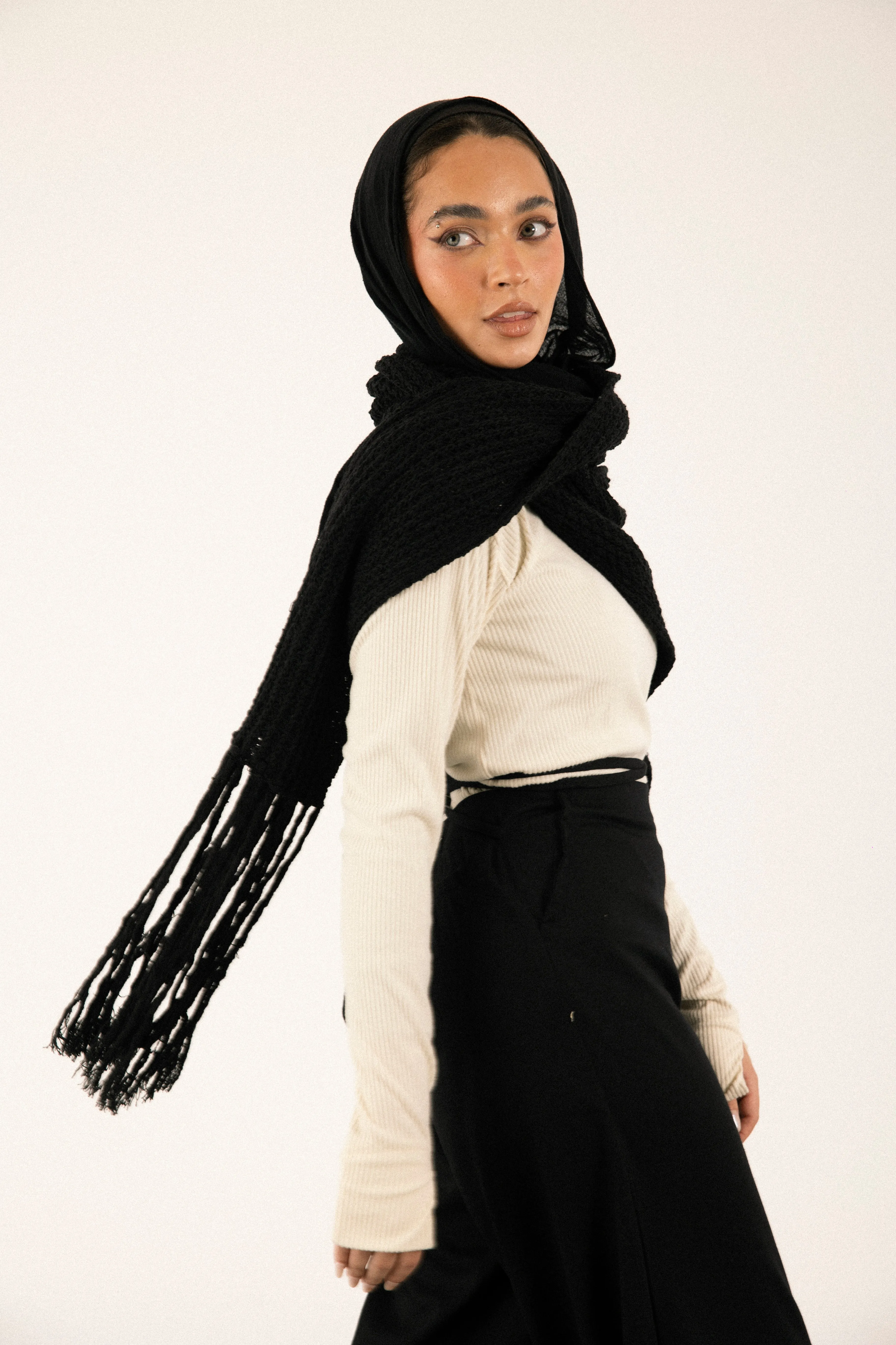 Knit Scarf in Black
