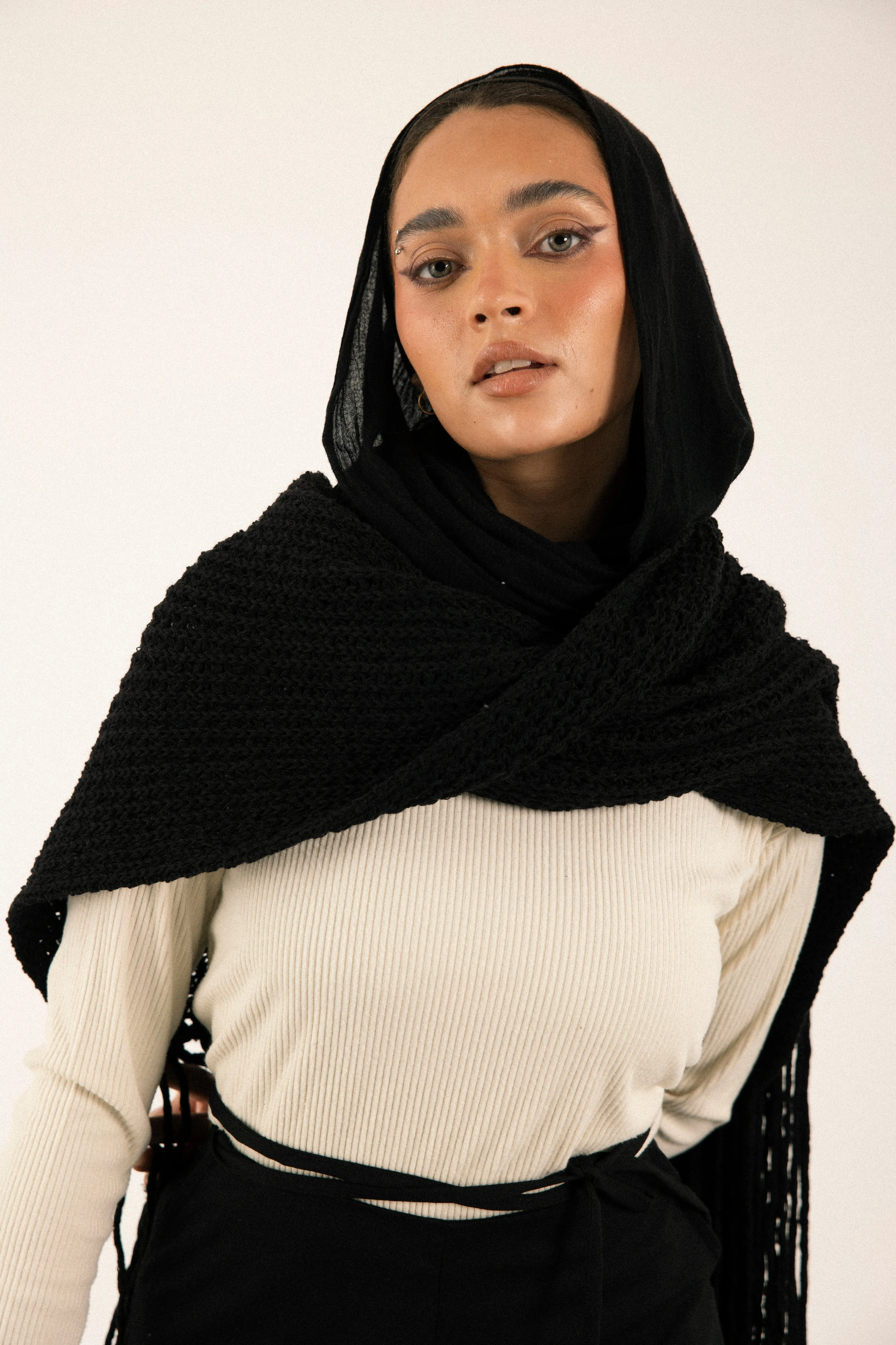 Knit Scarf in Black