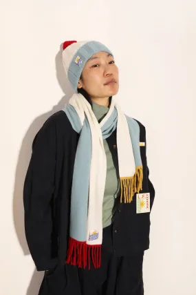 L.F. Markey Colourblock Tassel Scarf // Aqua Multi
