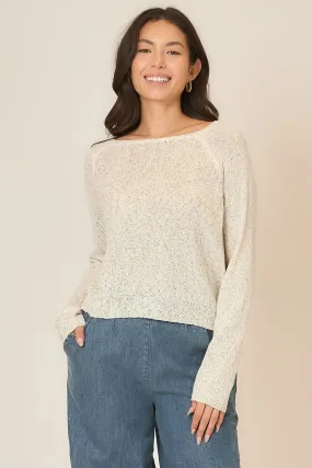 Light Knit Melange Boat
Neck Sweater