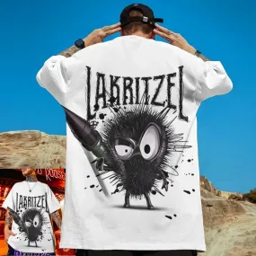 Loose Oversized Monster Short Sleeve Retro Tshirt
