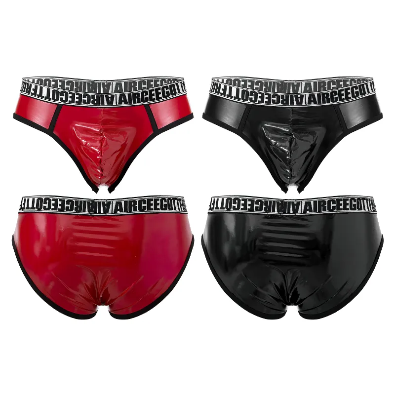 Men's Letter Print Elastic Waistband Underwear / Low Waist Bulge Pouch Male Underpants