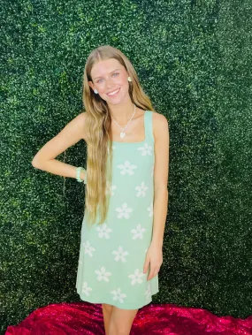 Mint Daisy Knit Dress