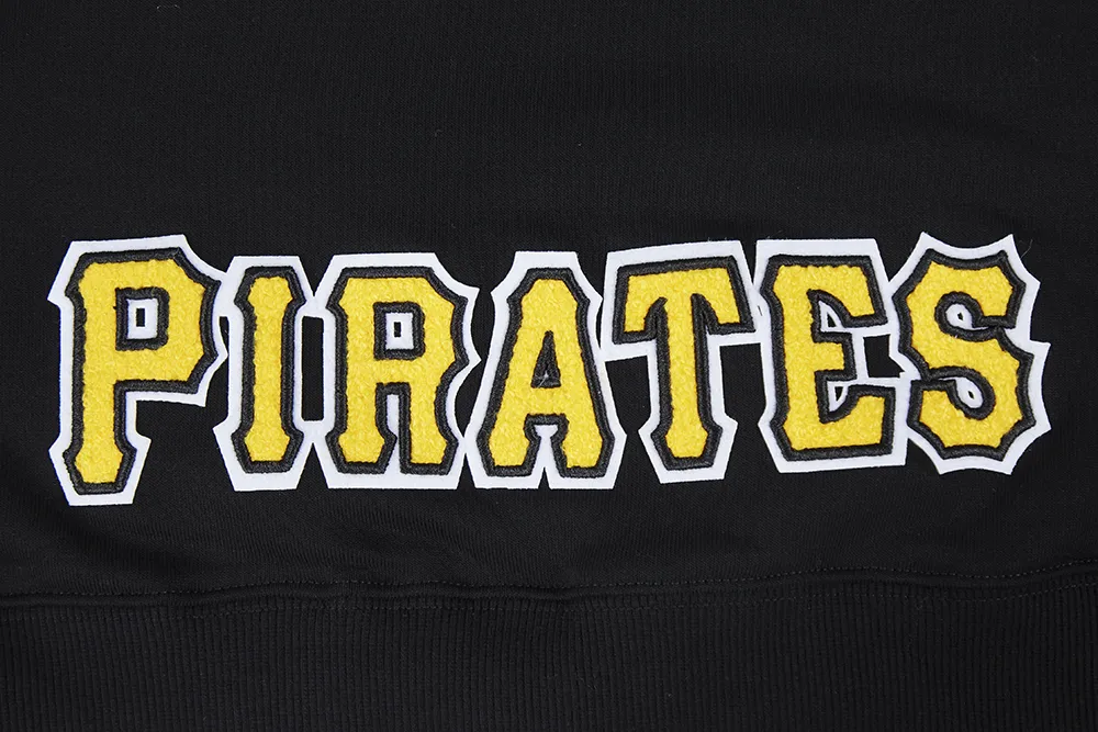 MLB PITTSBURG PIRATES CLASSIC WOMEN'S FLC CROPPED PO HOODIE (BLACK)