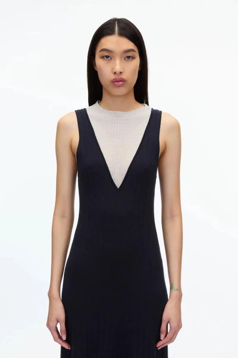 Mockneck Midi Knit Dress