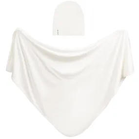 Modal Swaddle & Beanie Set in Gift Box - Ivory