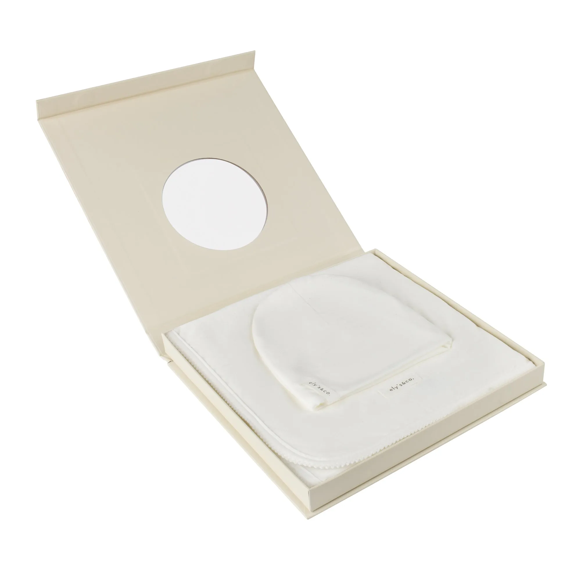Modal Swaddle & Beanie Set in Gift Box - Ivory