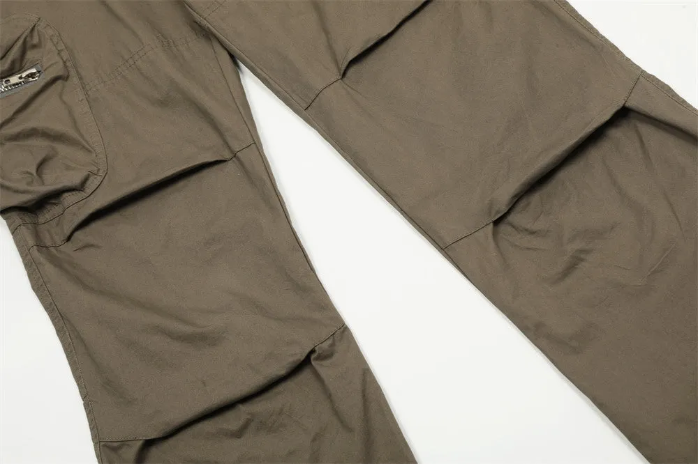 Multi-pocket Pleated Workwear Casual Pants Men