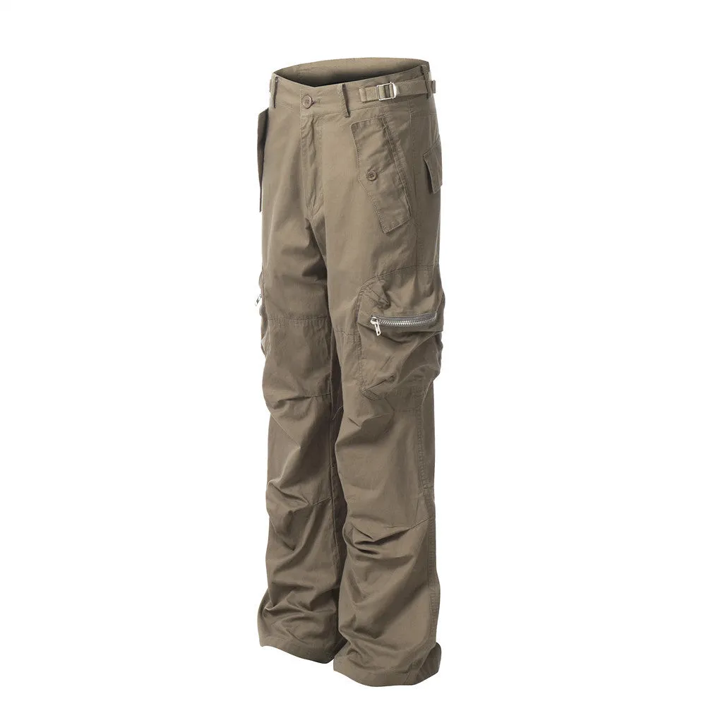 Multi-pocket Pleated Workwear Casual Pants Men