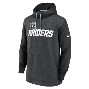 Nike Men's Las Vegas Raiders Surrey Legacy Pullover Hoodie - Heathered Charcoal/Black