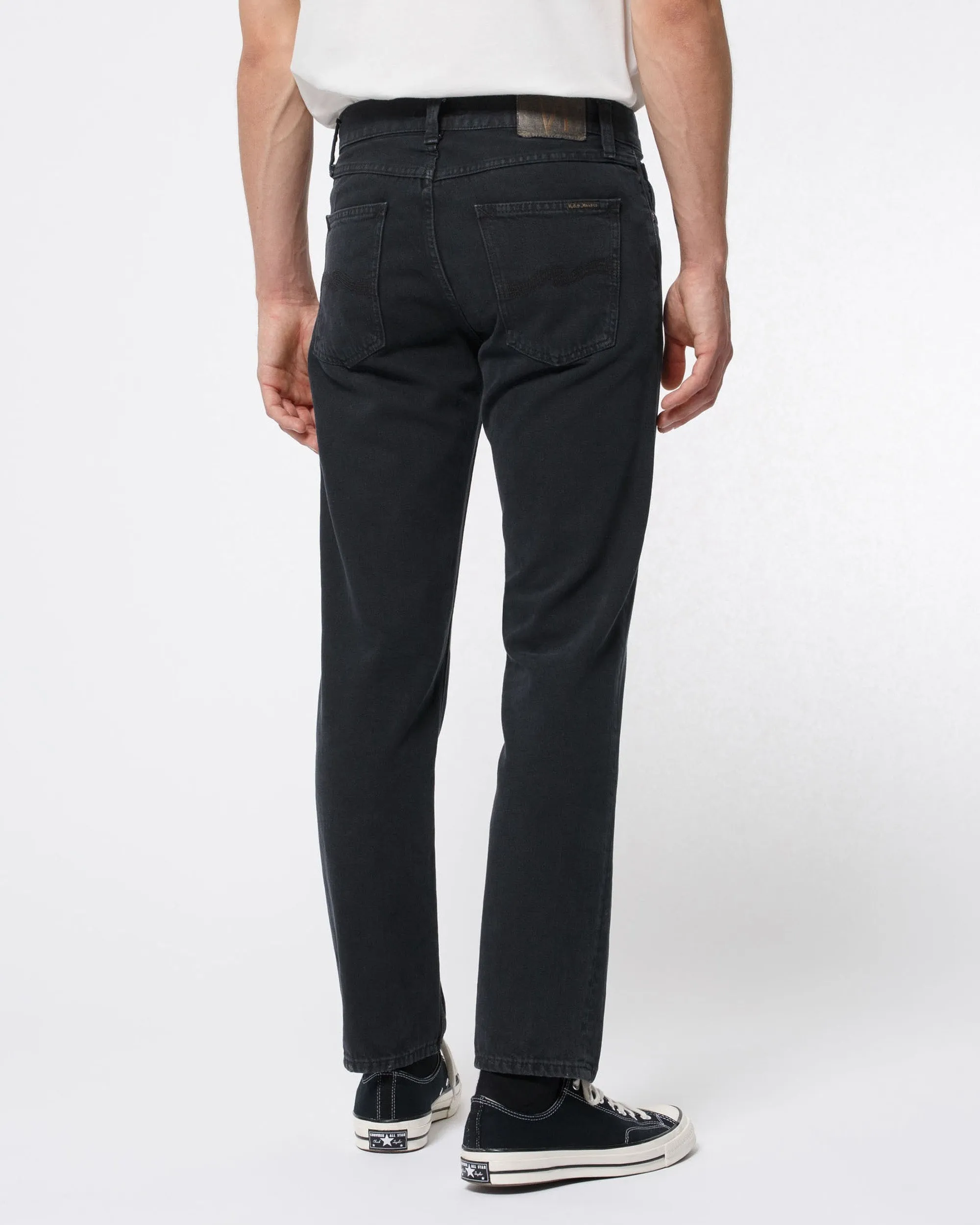 Nudie Gritty Jackson Regular Fit Mens Jeans - Black Forest