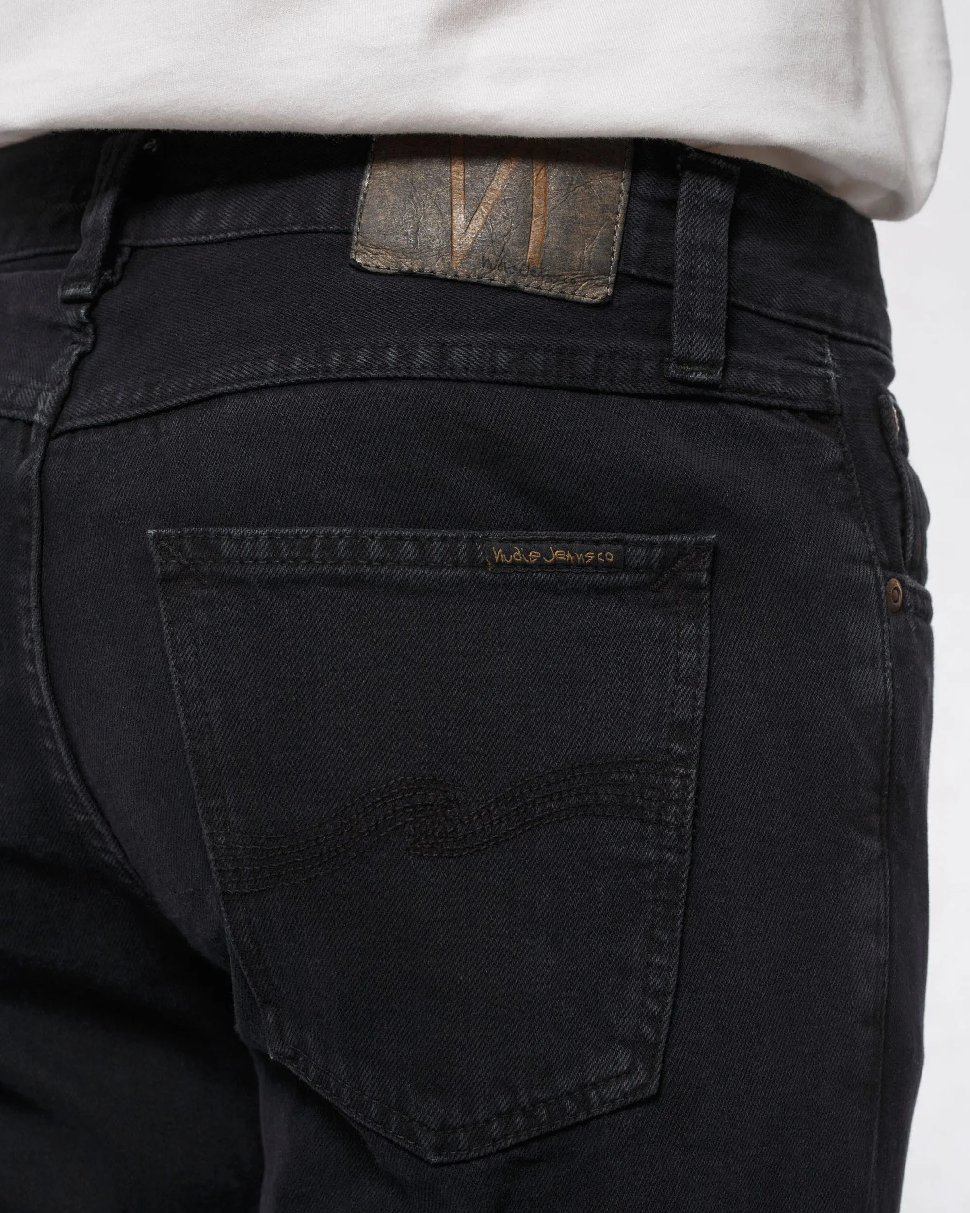 Nudie Gritty Jackson Regular Fit Mens Jeans - Black Forest