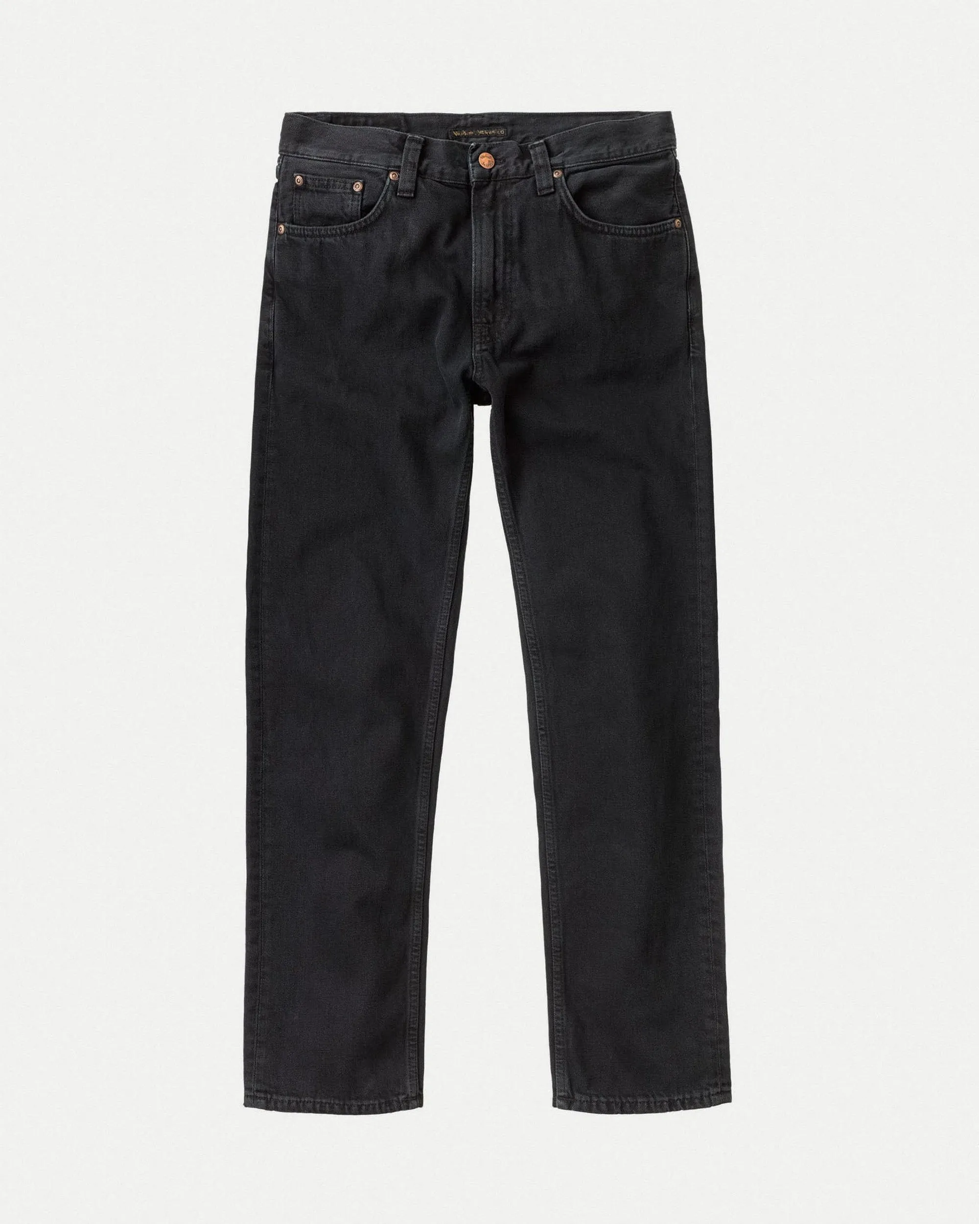 Nudie Gritty Jackson Regular Fit Mens Jeans - Black Forest