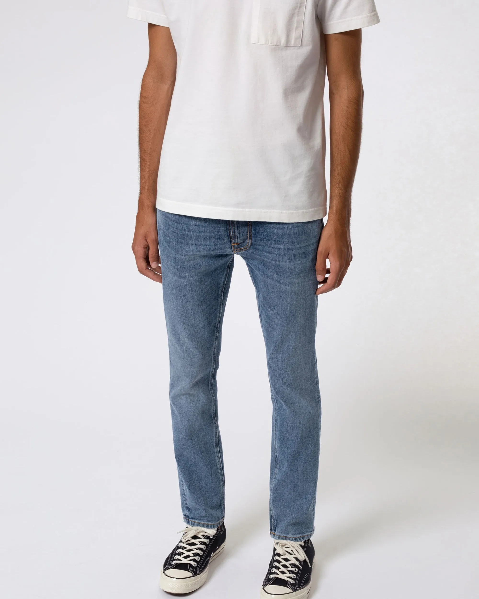 Nudie Lean Dean Slim Tapered Mens Jeans - Lost Orange