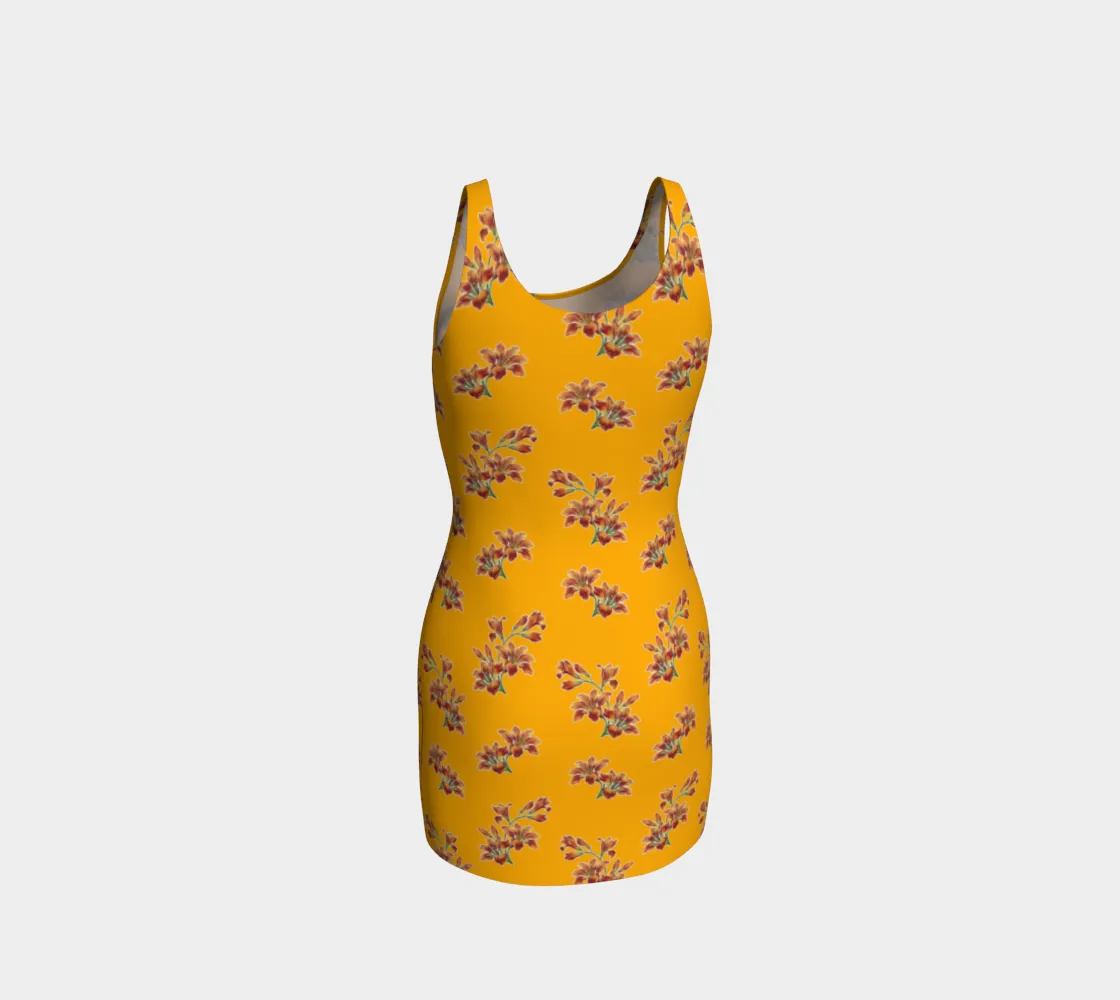 Orange Lily Bodycon Dress