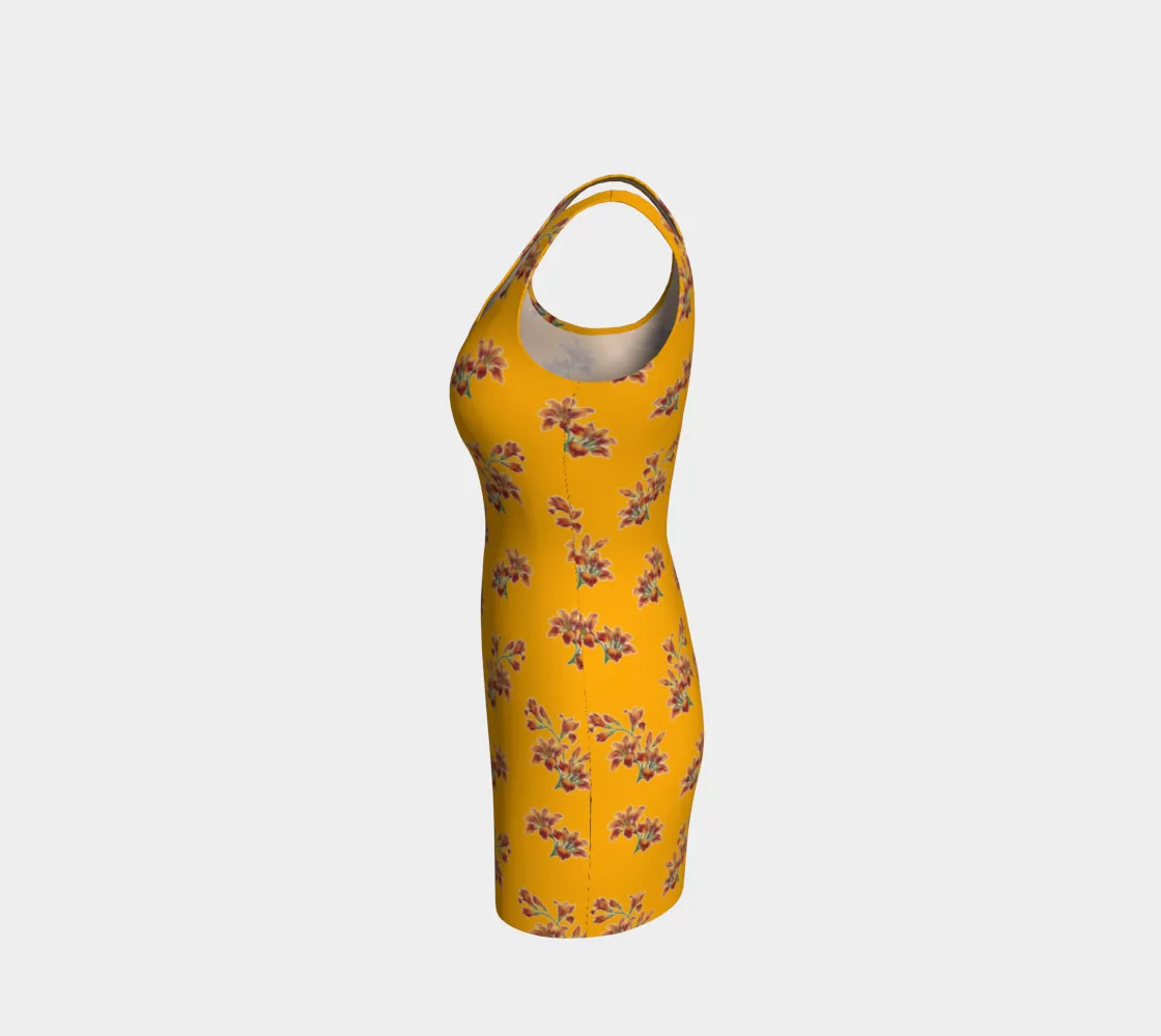 Orange Lily Bodycon Dress