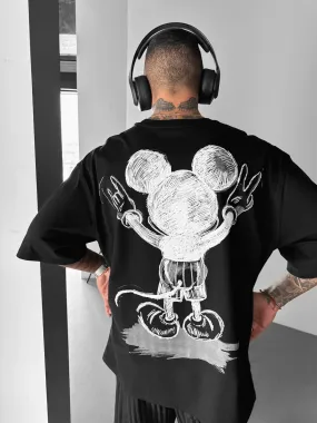 Oversize Mouse T-shirt - Black and White