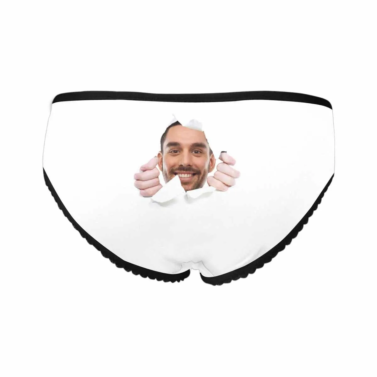 Personalized Underwear for Her Custom Face Tear Women's High-cut Briefs Funny Lovers Gift