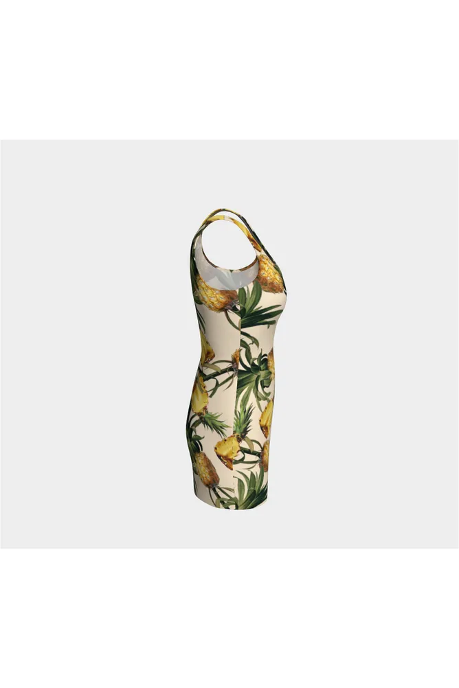 Pineapple Expression Bodycon Dress