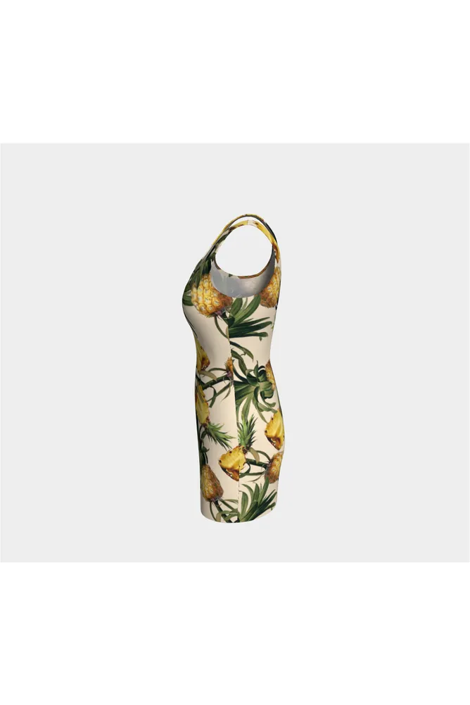 Pineapple Expression Bodycon Dress