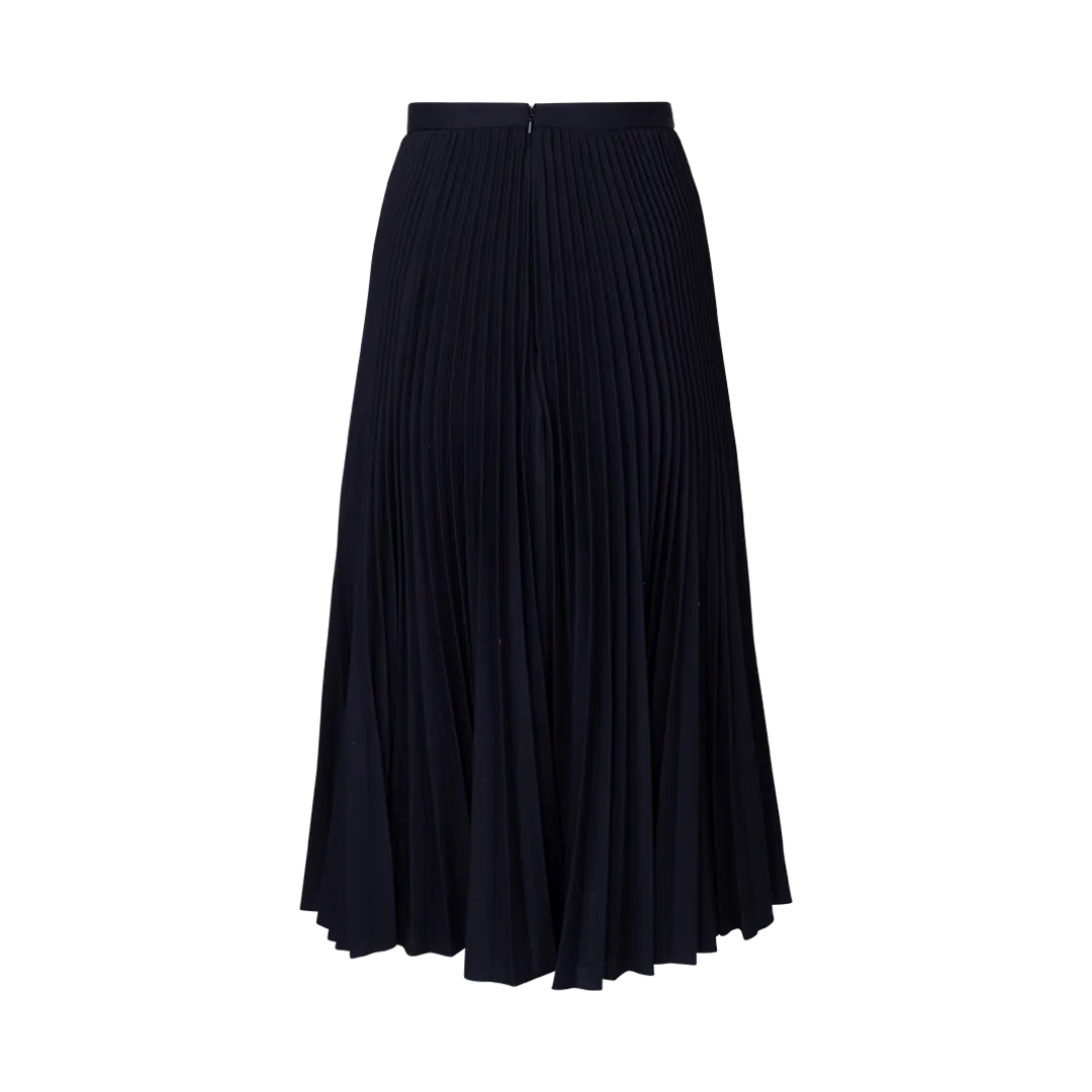 Pleated High Waist Midi Skirt