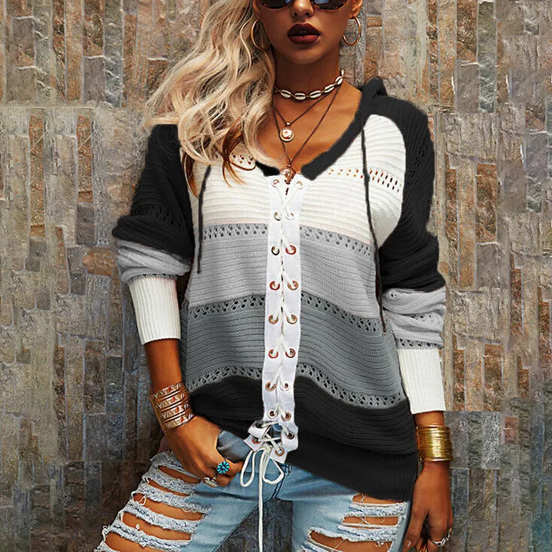 Pull Elégant À Rayures