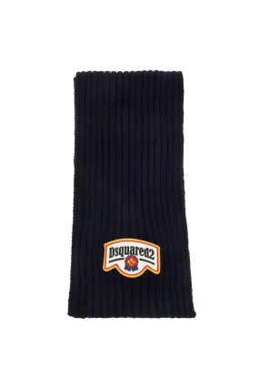 "wool ribbed scarf for a