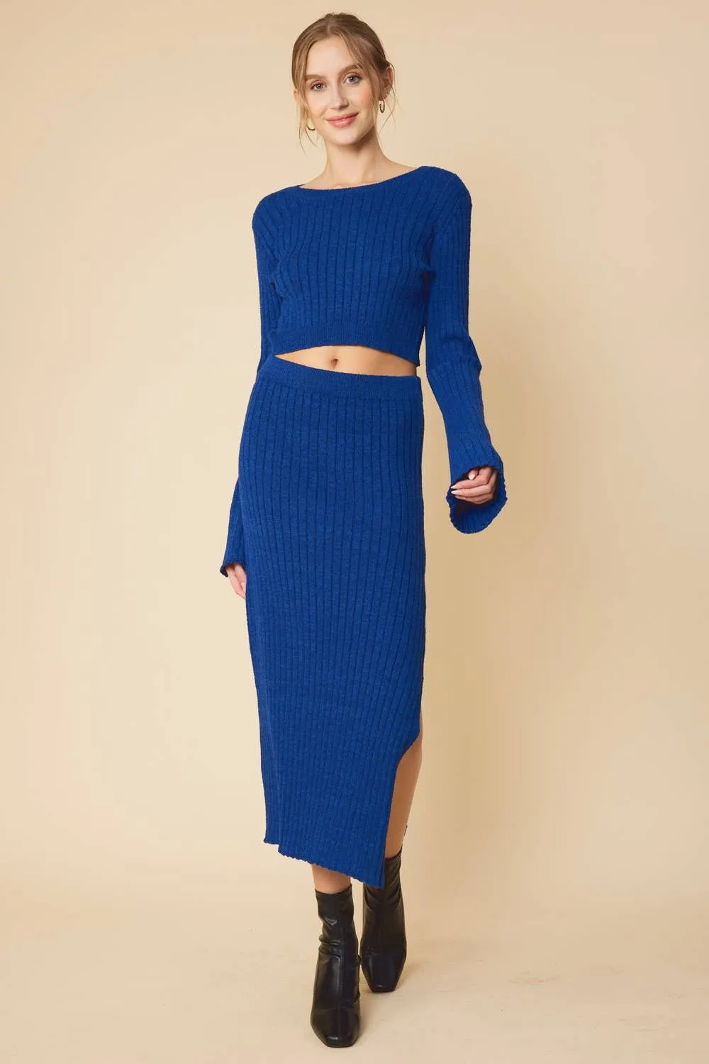 Ribbed Sweater Cropped Top