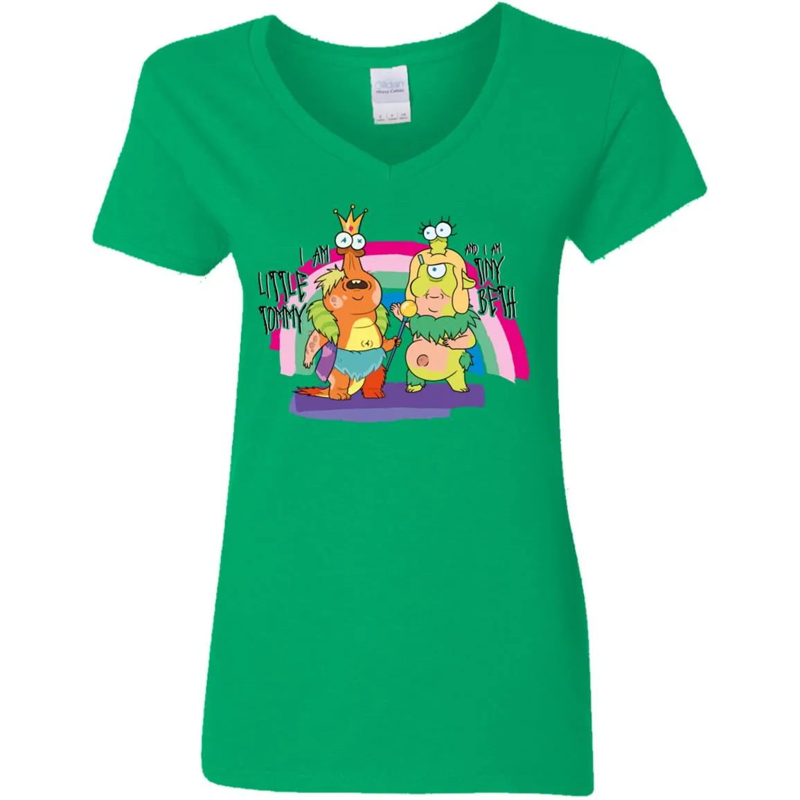 Rick And Morty Little Tommy And Tiny Beth Women V-Neck T-Shirt
