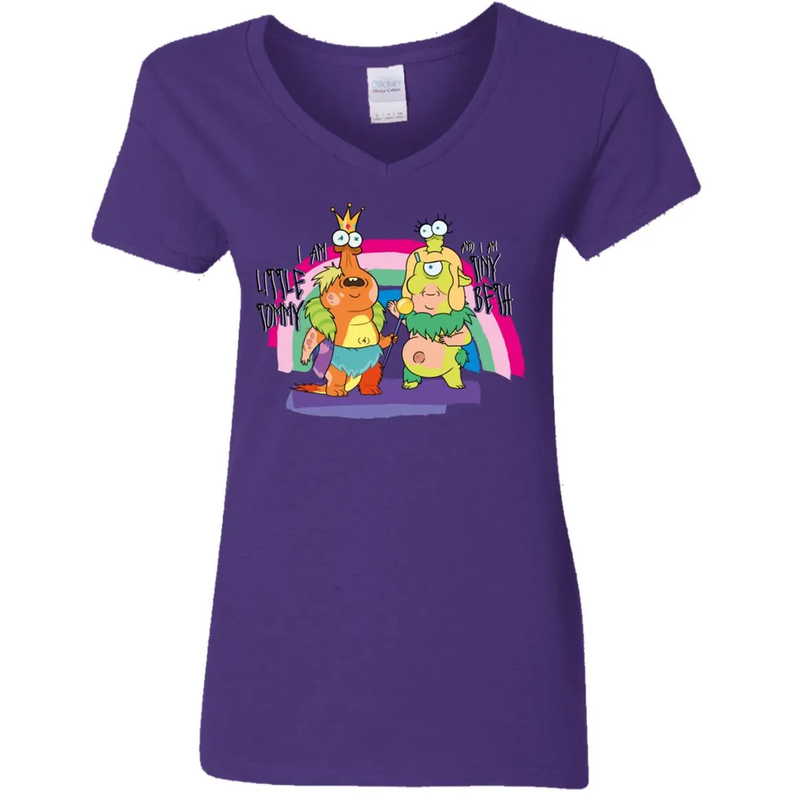 Rick And Morty Little Tommy And Tiny Beth Women V-Neck T-Shirt