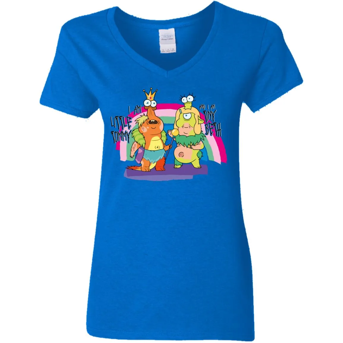 Rick And Morty Little Tommy And Tiny Beth Women V-Neck T-Shirt