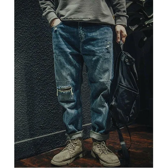 Ripped Men's Loose Jeans P0002