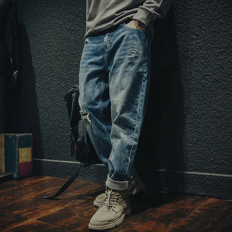 Ripped Men's Loose Jeans P0002