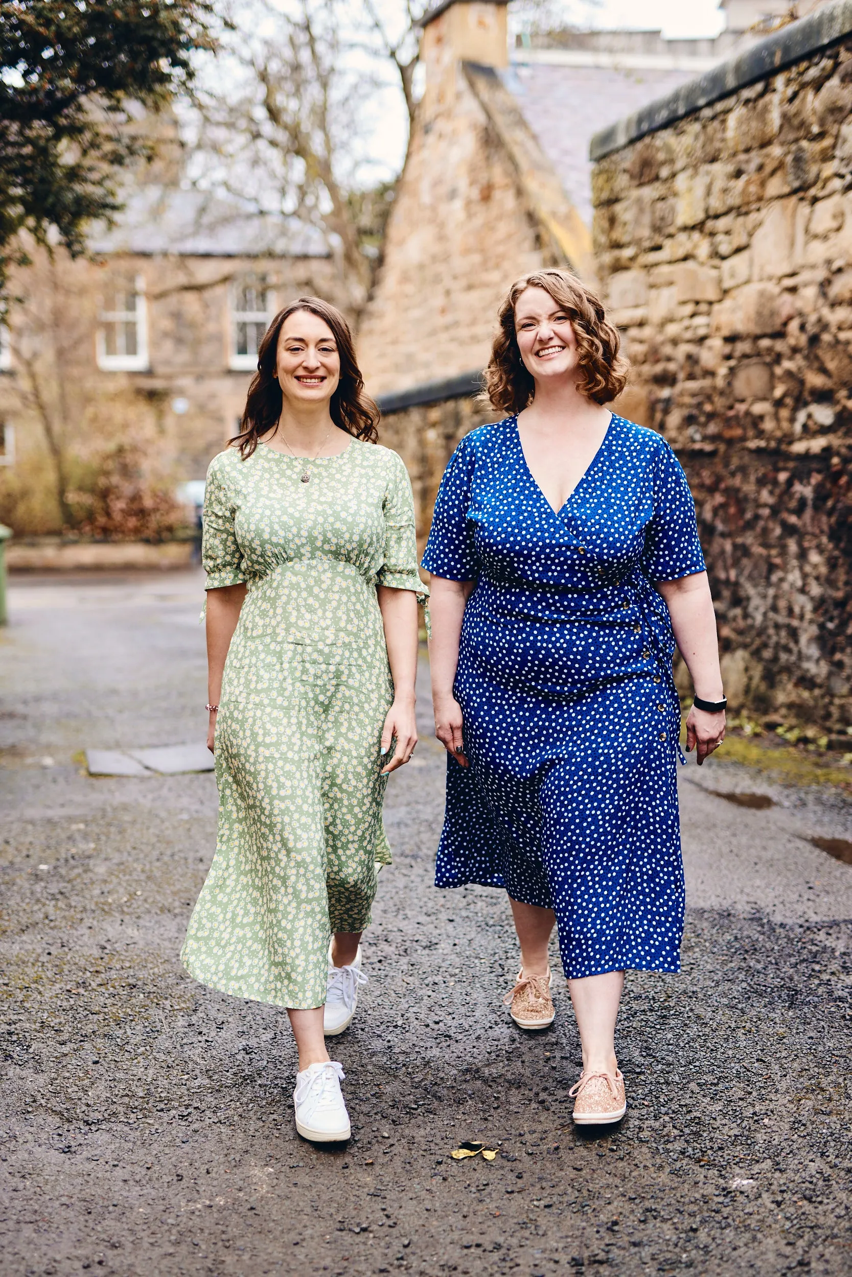 Sally-Grace - Tie Sleeve Midi Dress - Green