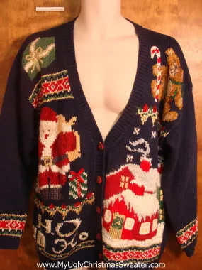 Santa Saying Ho Ho Ho Ugly Christmas Sweater