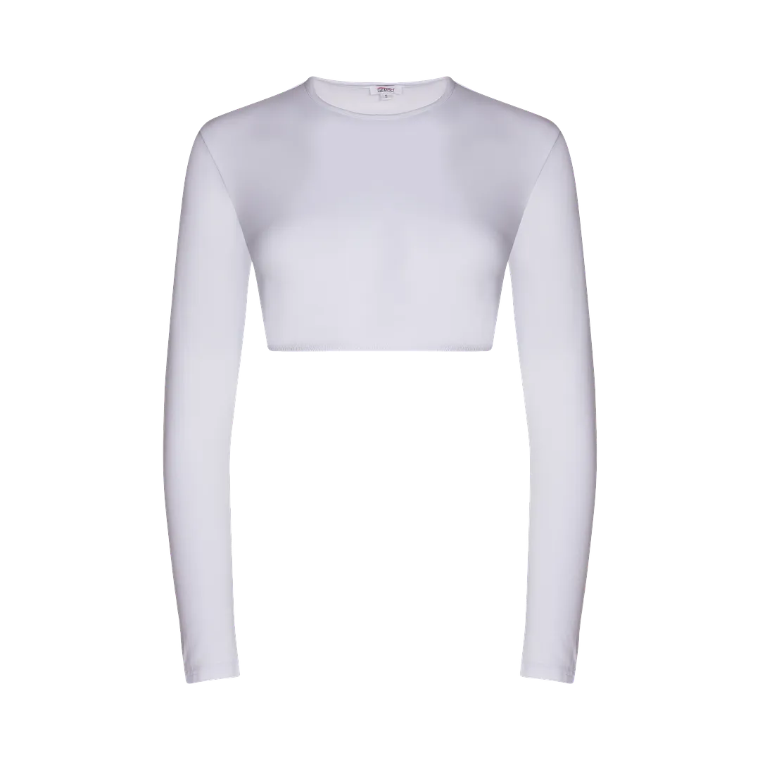 SHC333 - long sleeve crop shell, organic cotton