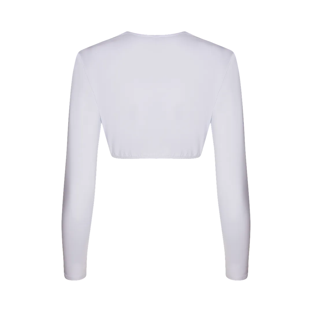 SHC333 - long sleeve crop shell, organic cotton