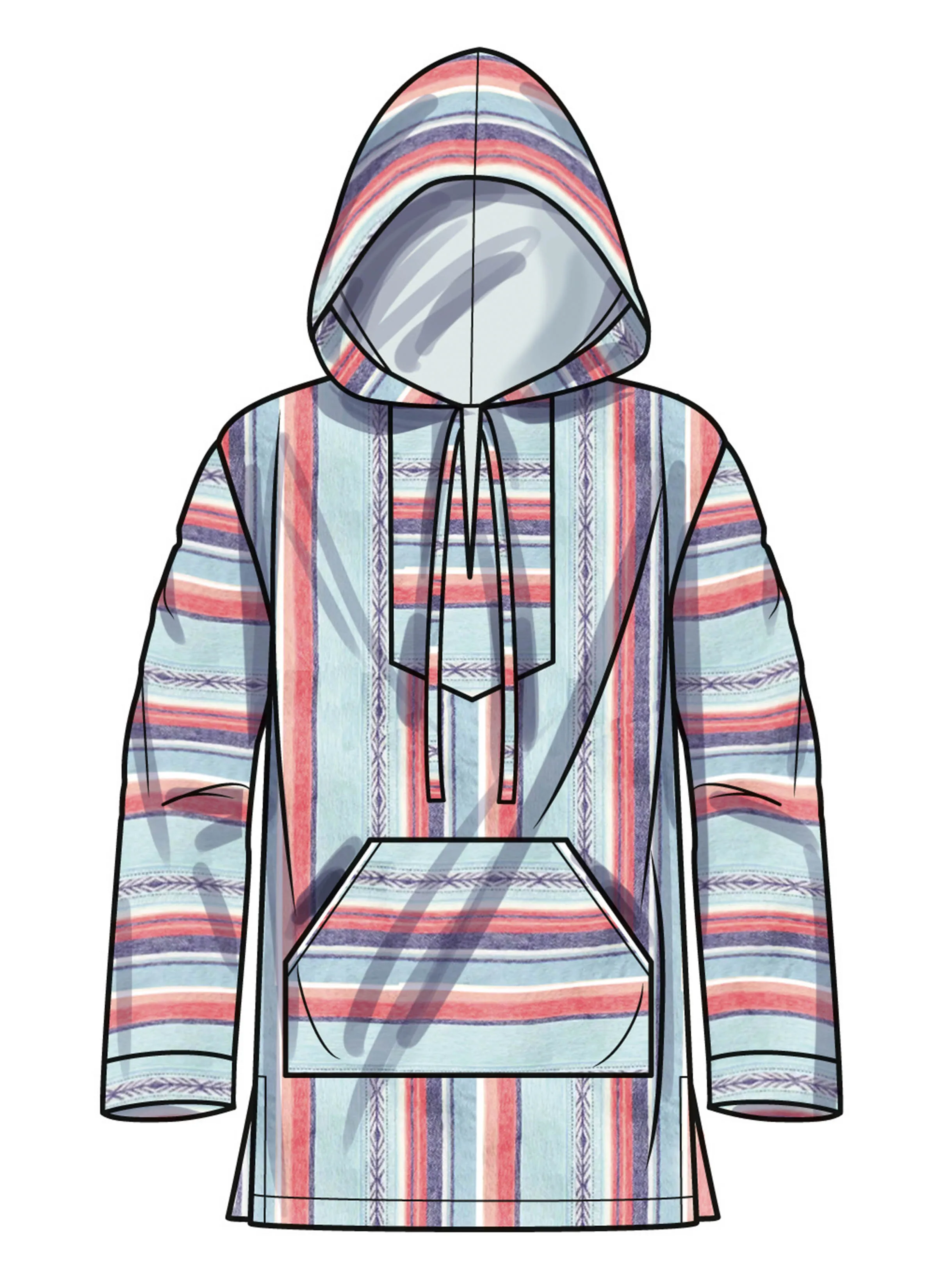 Simplicity 9759 sewing pattern Children's, Teens' and Adults' Hoodie