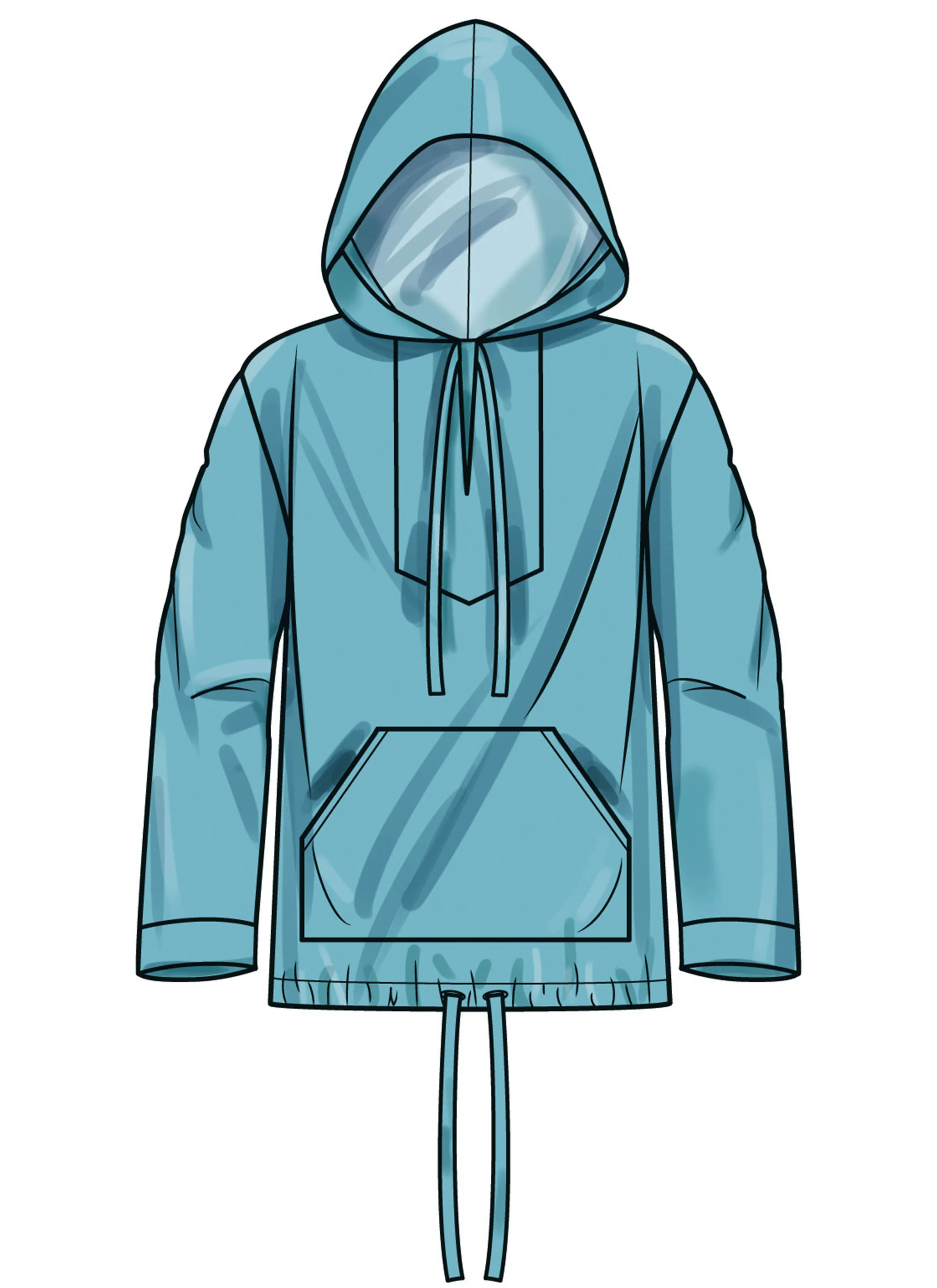 Simplicity 9759 sewing pattern Children's, Teens' and Adults' Hoodie